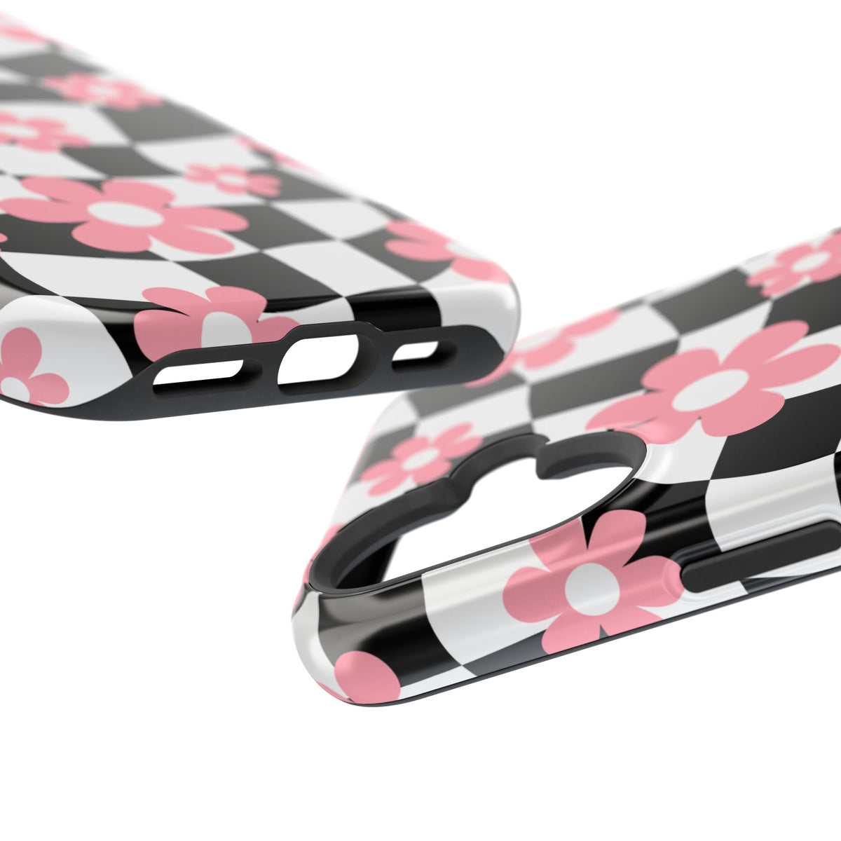 Floral Wavy Checkered iPhone Case from Stella Cases