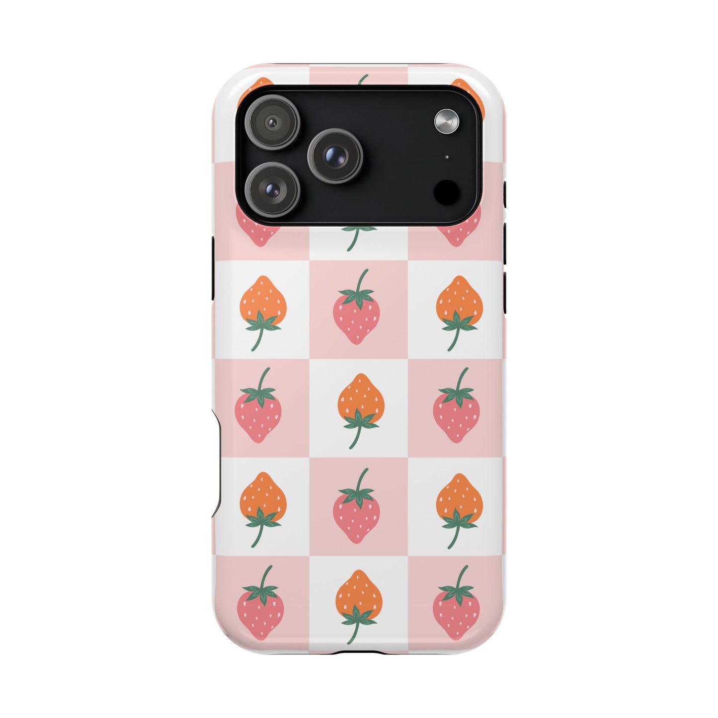 Strawberry Checkered iPhone Case