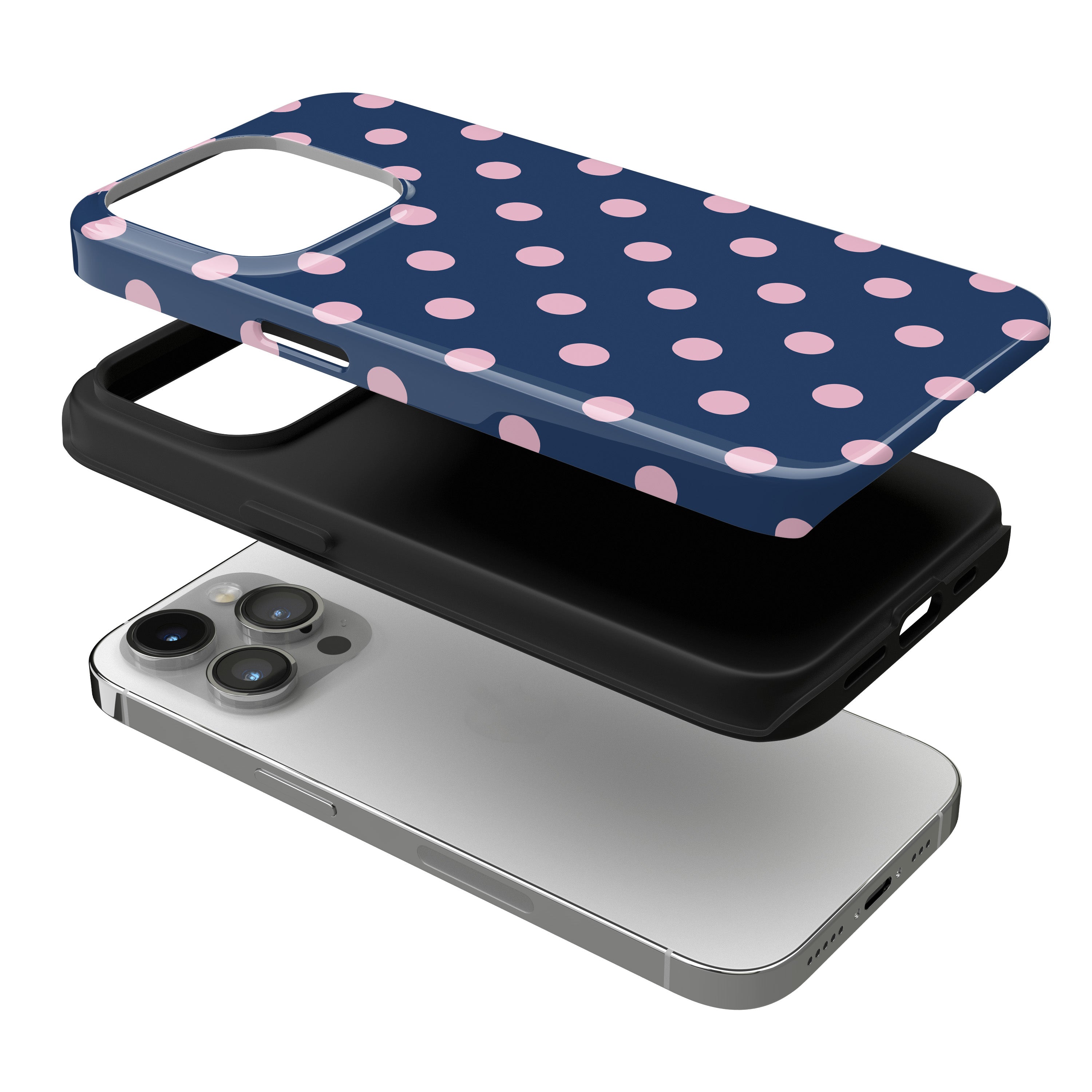 Periwinkle Polka Dots iPhone Case