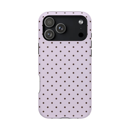 Berry Mocha Mini Dots iPhone Case