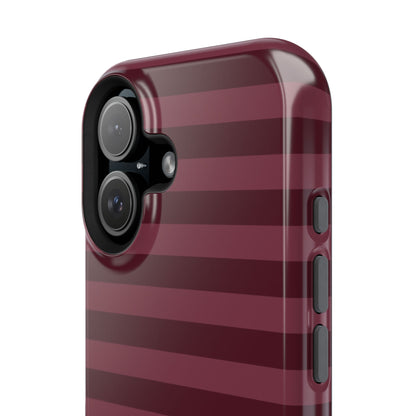 Burgundy Classic Striped iPhone Case
