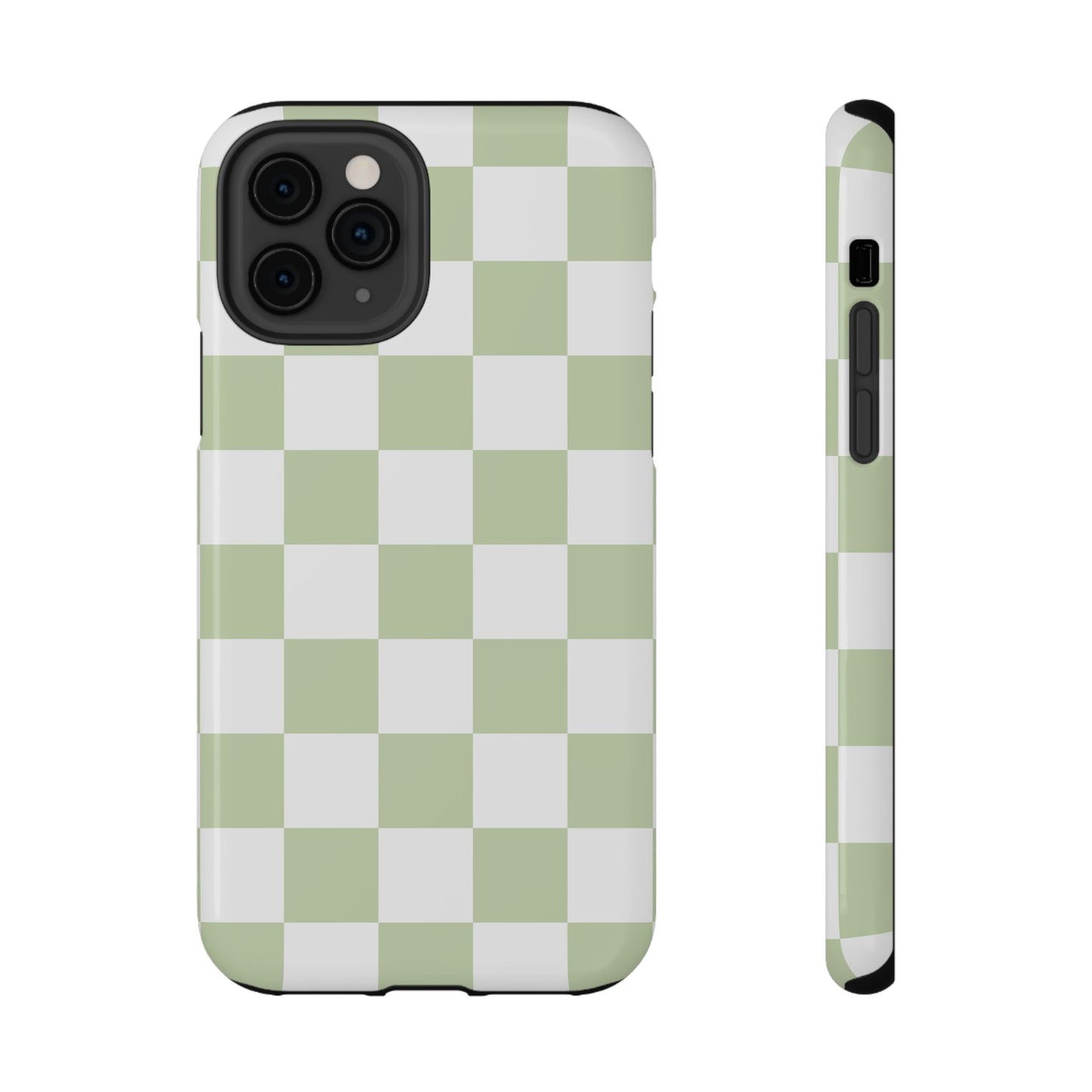 Pastel Green Checkered iPhone Case