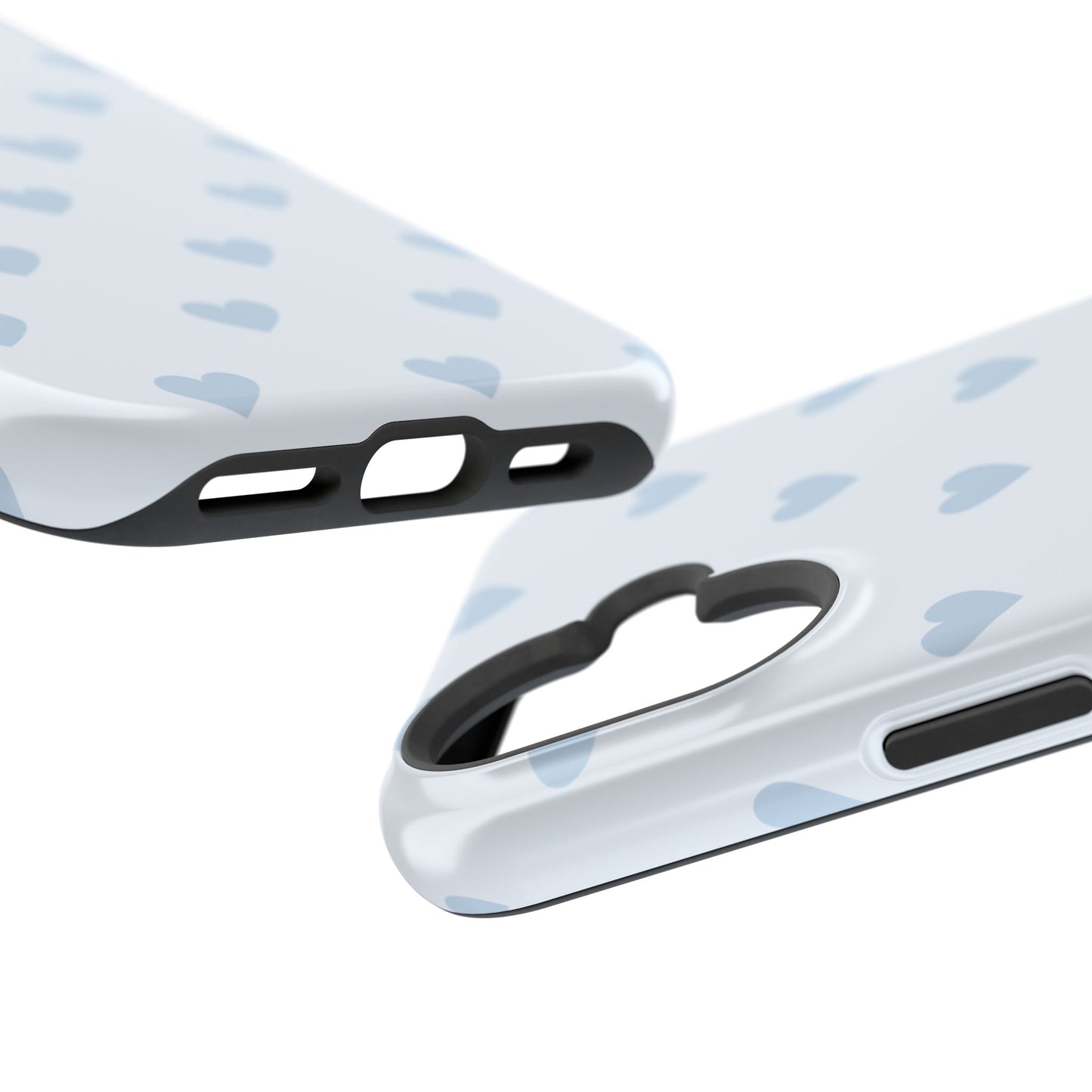 Light Blue Hearts iPhone Case