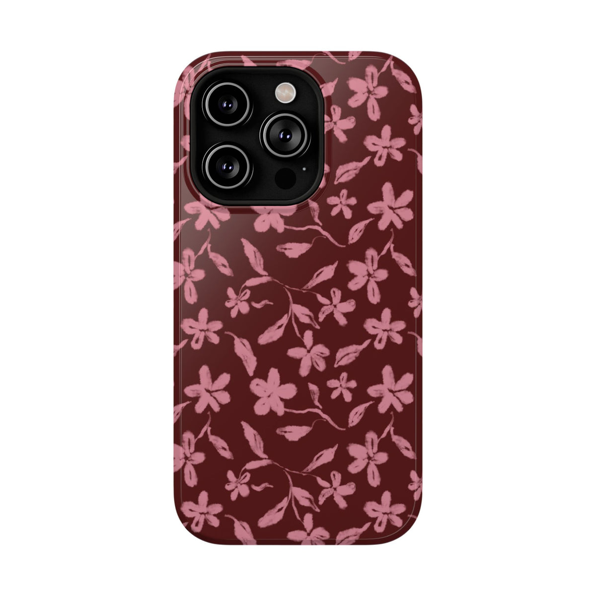 Burgundy Petals iPhone Case