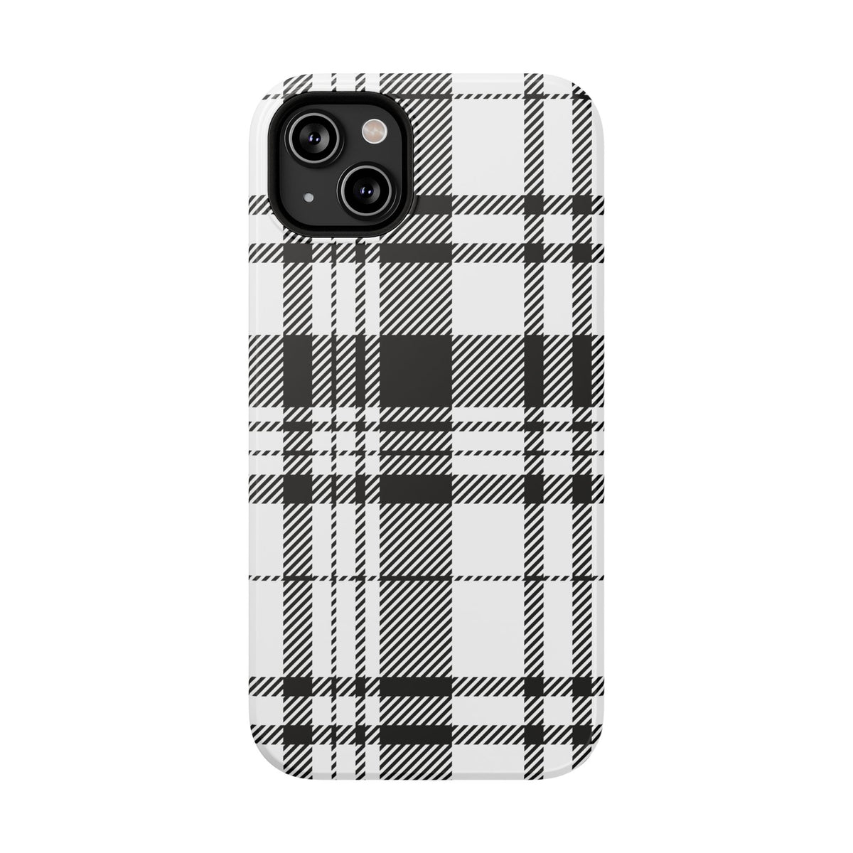 Black Plaid iPhone Case