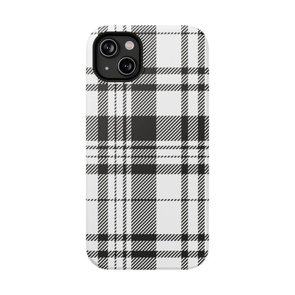 Black Plaid iPhone Case