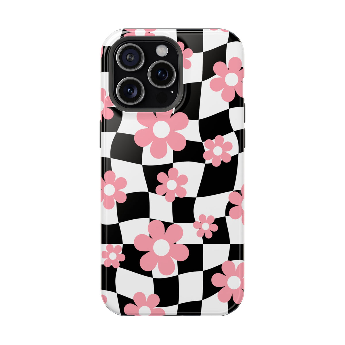 Floral Wavy Checkered iPhone Case from Stella Cases