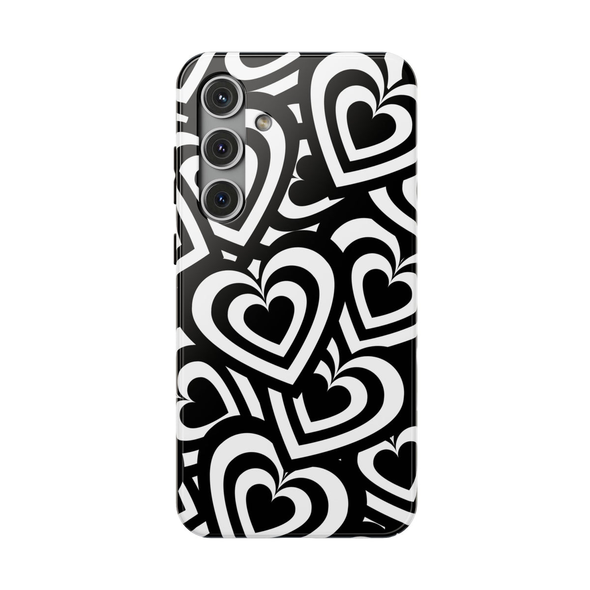 Black & White Hearts Samsung Case