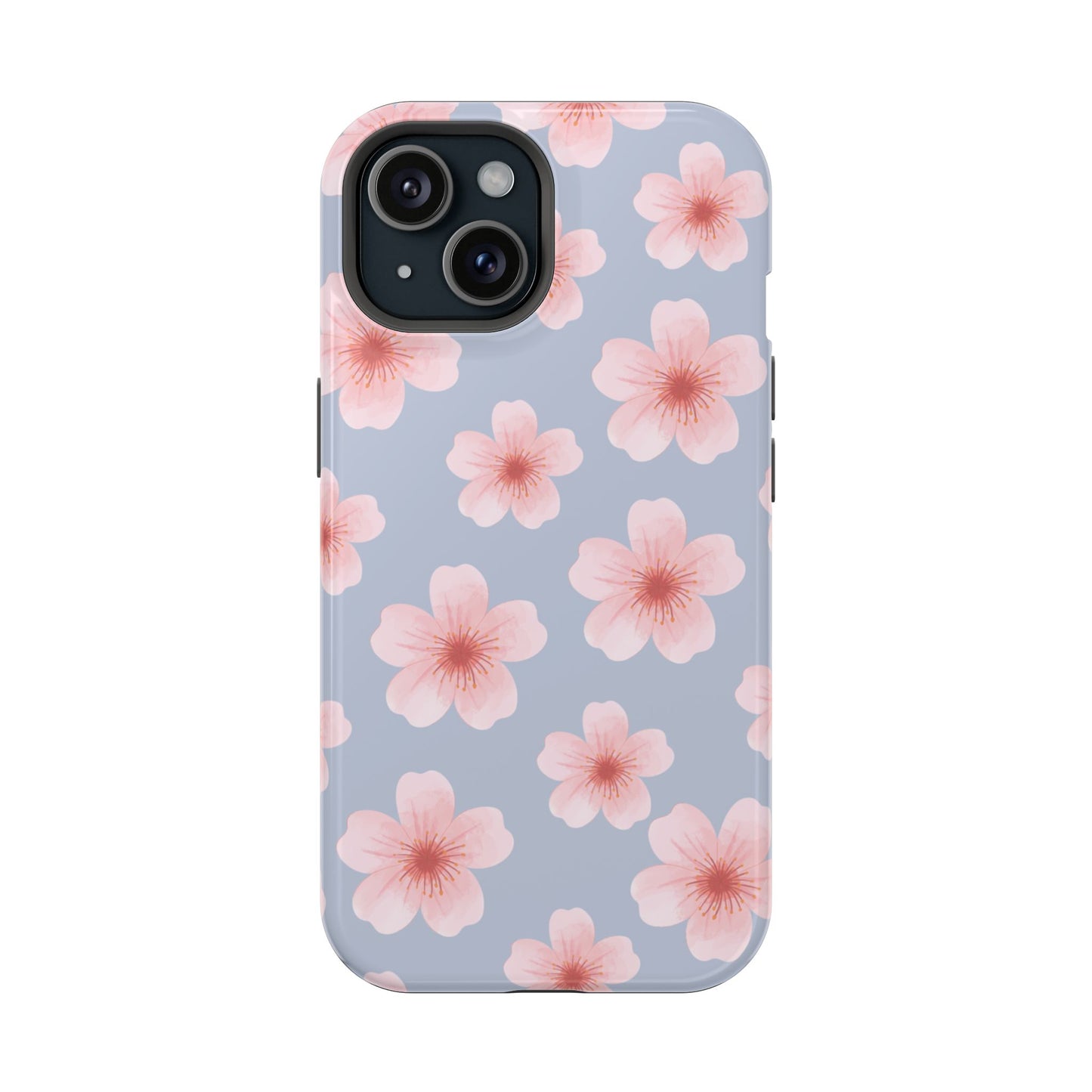 Blue Cherry Blossoms iPhone Case