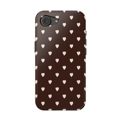 Mocha Hearts iPhone Case