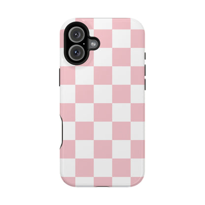Pastel Pink Checkered iPhone Case