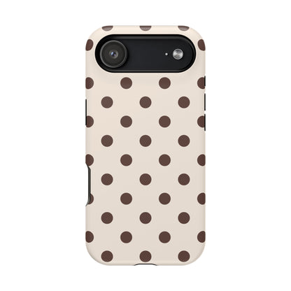 Brown Polka Dots iPhone Case