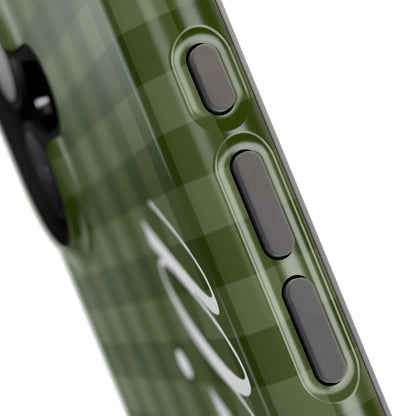 Custom Green Gingham iPhone Case