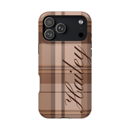 Custom Toffee Plaid iPhone Case