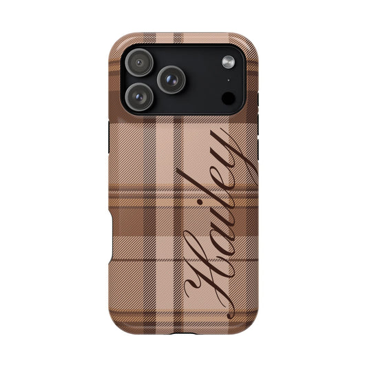 Custom Toffee Plaid iPhone Case