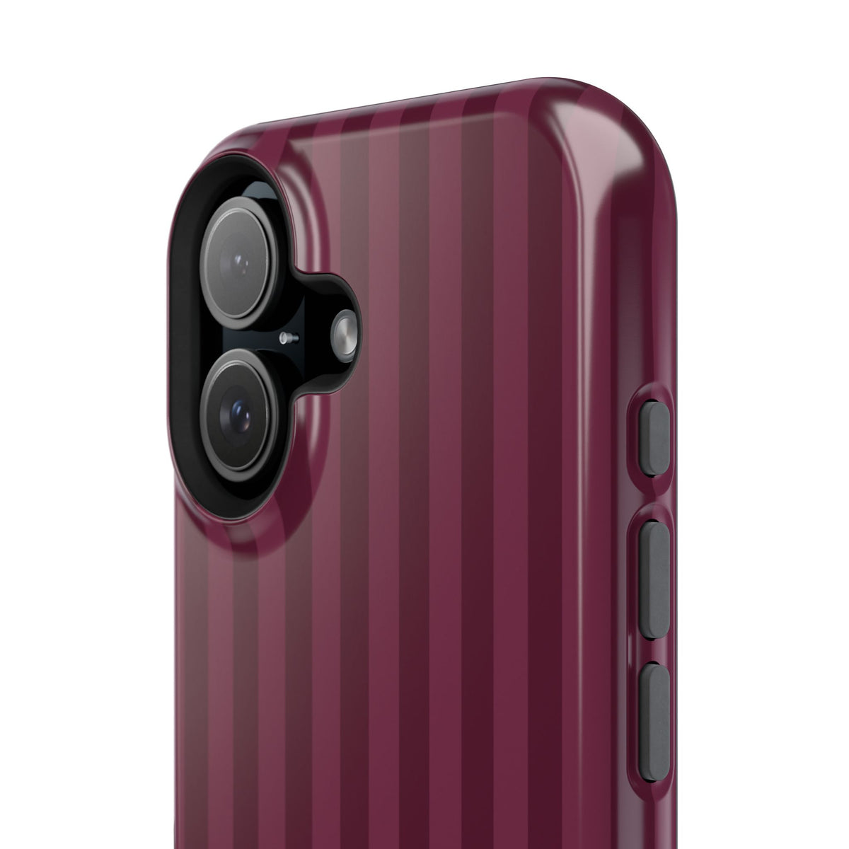 Custom Initials Plum Stripes iPhone Case
