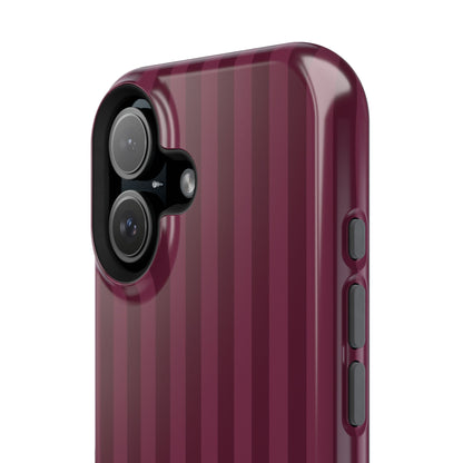 Custom Initials Plum Stripes iPhone Case