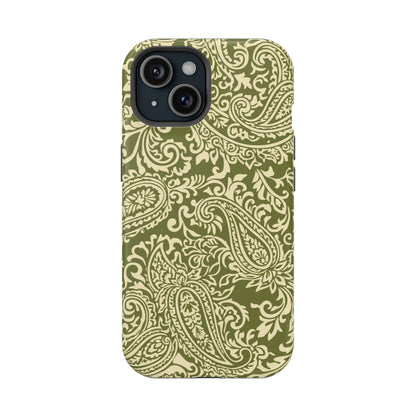 Olive Paisley iPhone Case