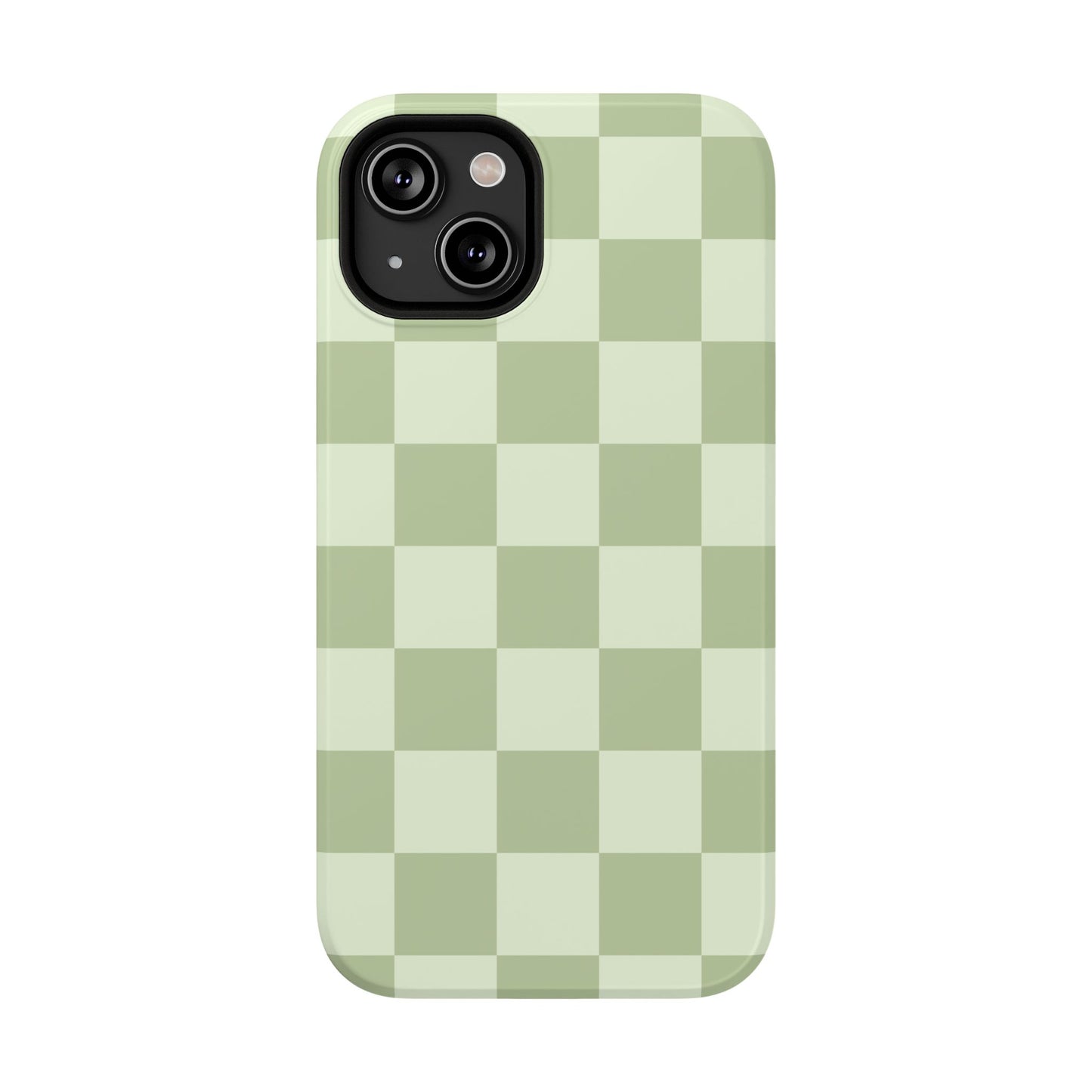 Green & Light Green Checkered iPhone Case