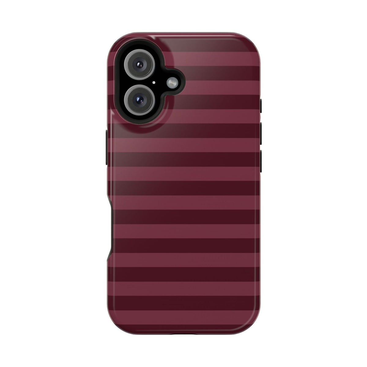 Burgundy Classic Striped iPhone Case