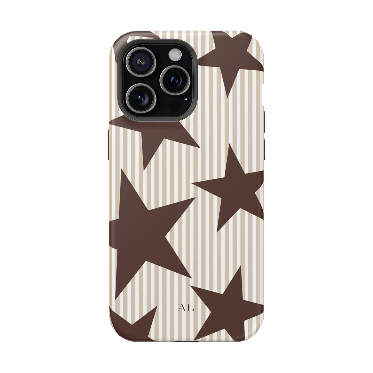 Custom Initials Mocha Star iPhone Case