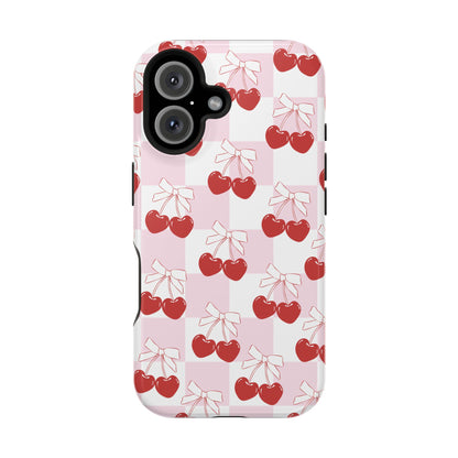 Cherry Bows Coquette iPhone Case