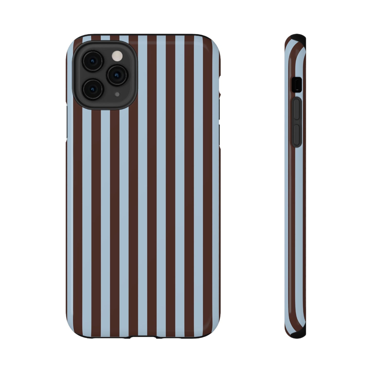 Blue Latte Stripes iPhone Case
