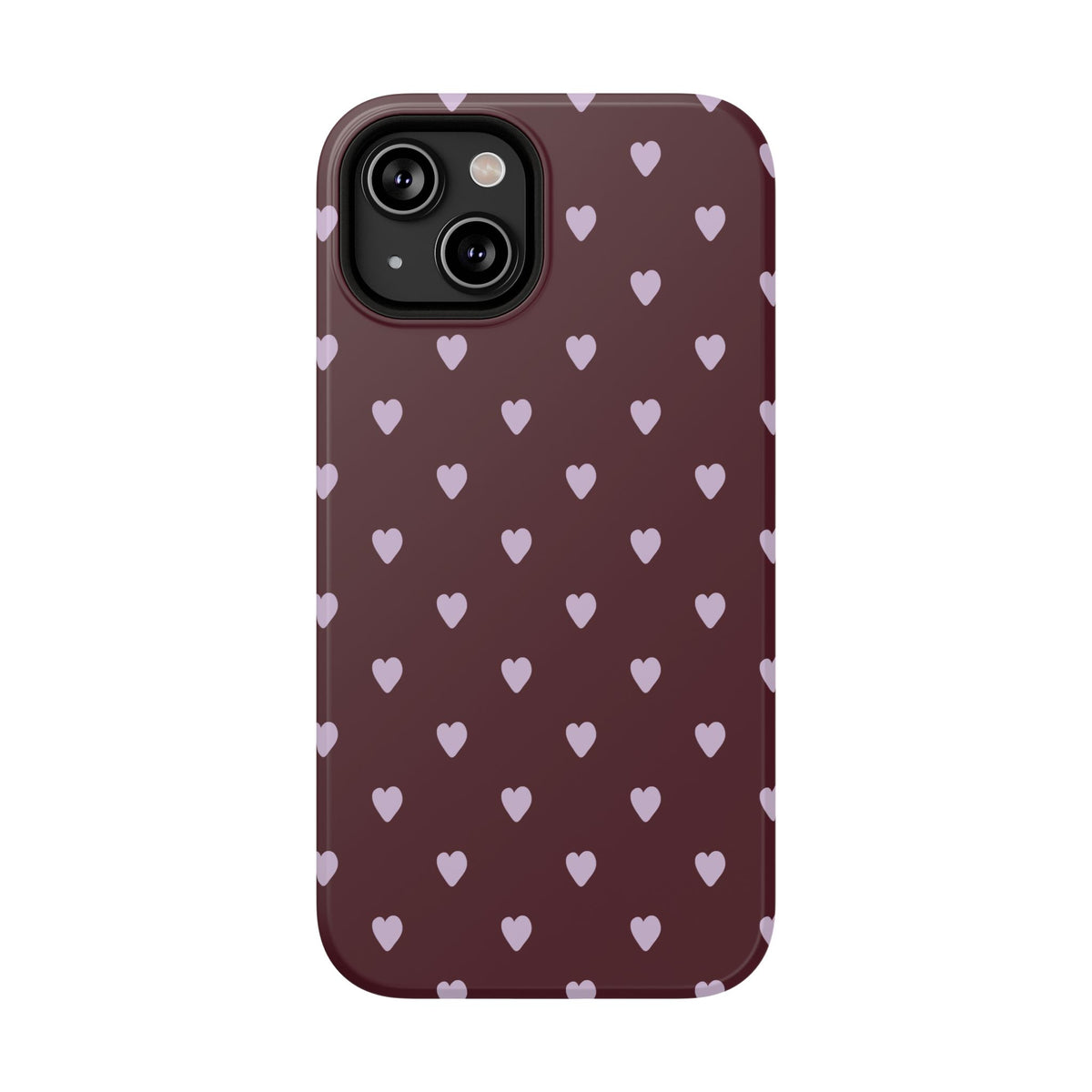 Burgundy & Purple Little Hearts iPhone Case