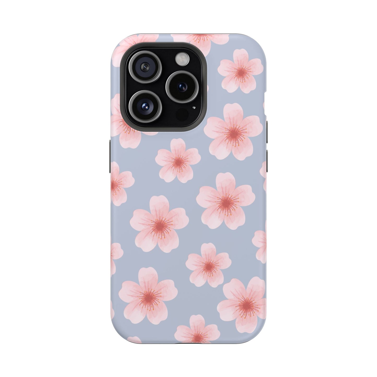 Blue Cherry Blossoms iPhone Case