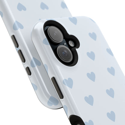 Light Blue Hearts iPhone Case