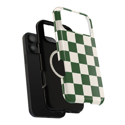 Green Checkered iPhone Case