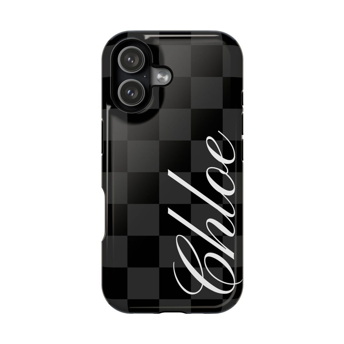 Custom Black Checkered iPhone Case