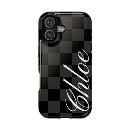 Custom Black Checkered iPhone Case