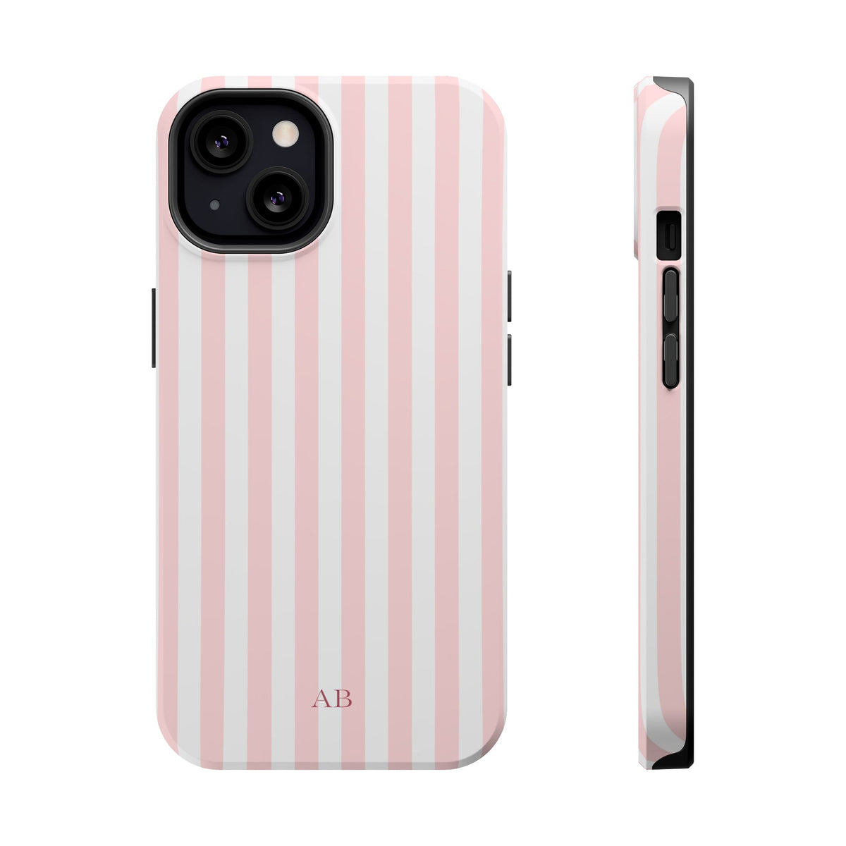 Custom Initials Pink Beau iPhone Case