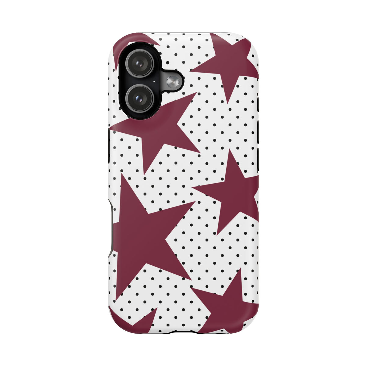 Burgundy Star iPhone Case