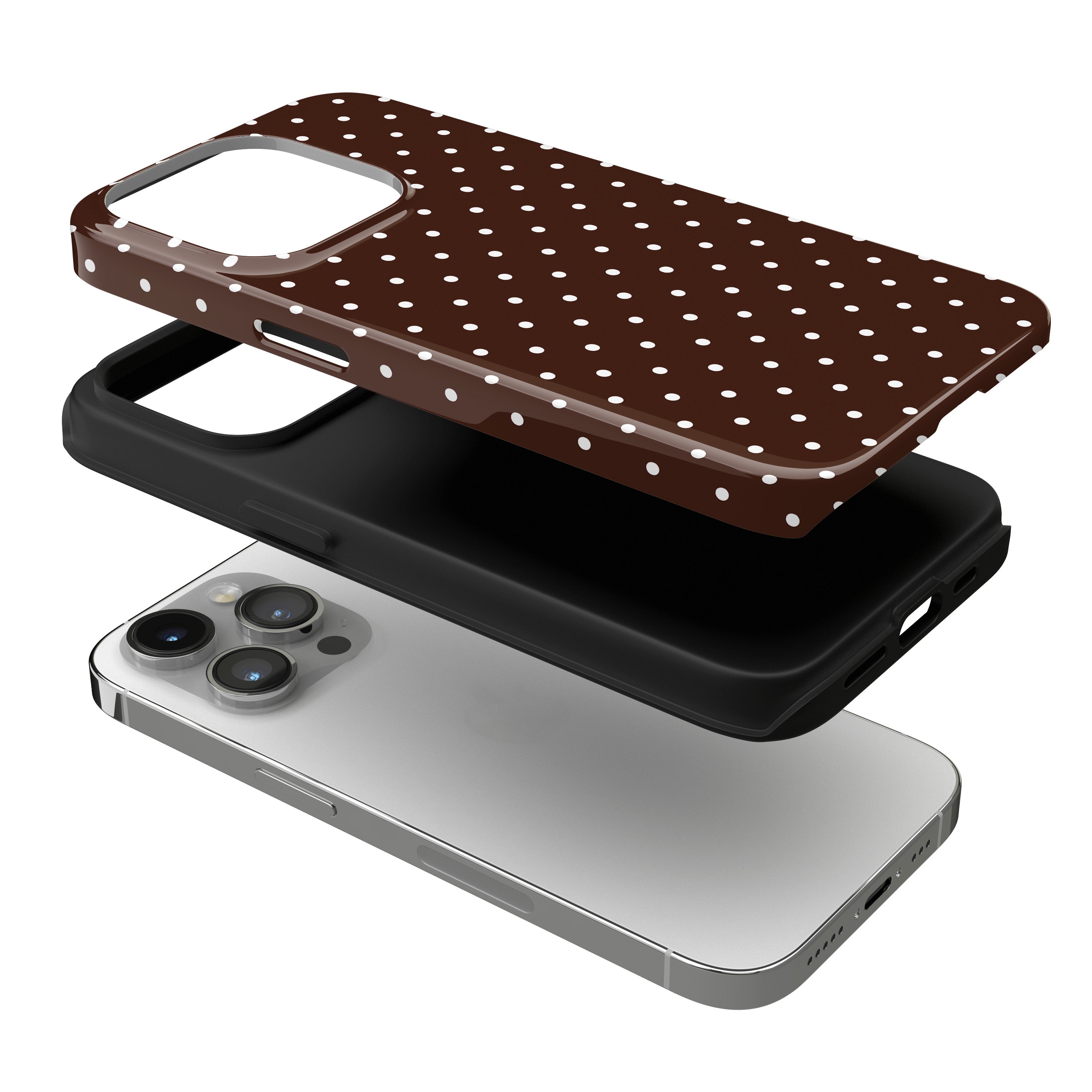 Mocha Mini Polka Dots iPhone Case