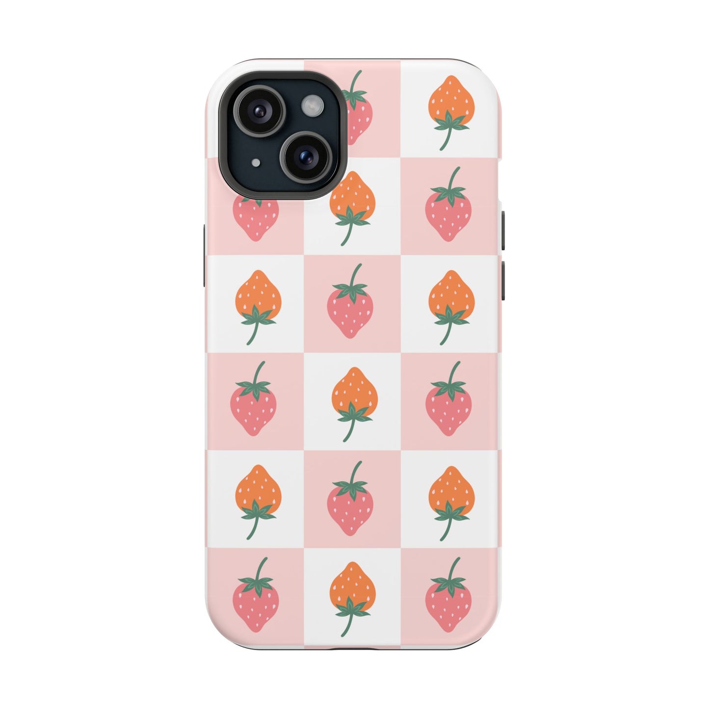 Strawberry Checkered iPhone Case