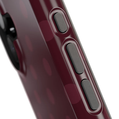 Burgundy Polka Dots iPhone Case