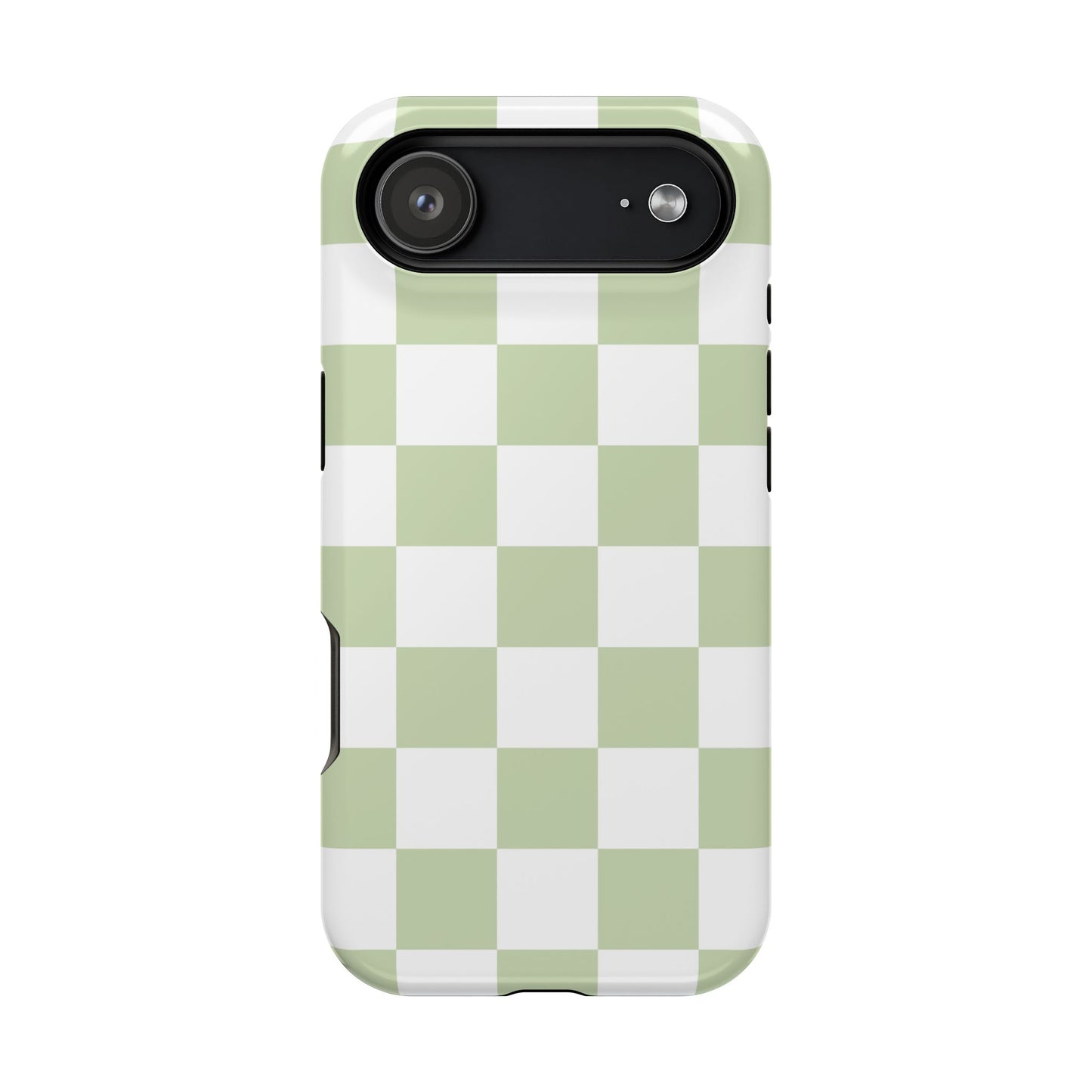 Pastel Green Checkered iPhone Case