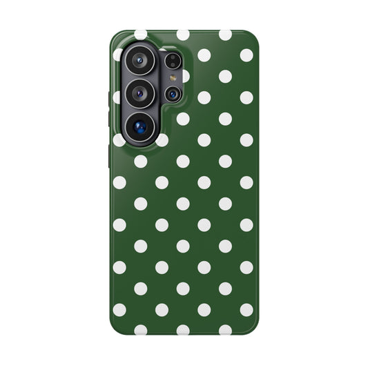 Green Polka Dots Samsung Case