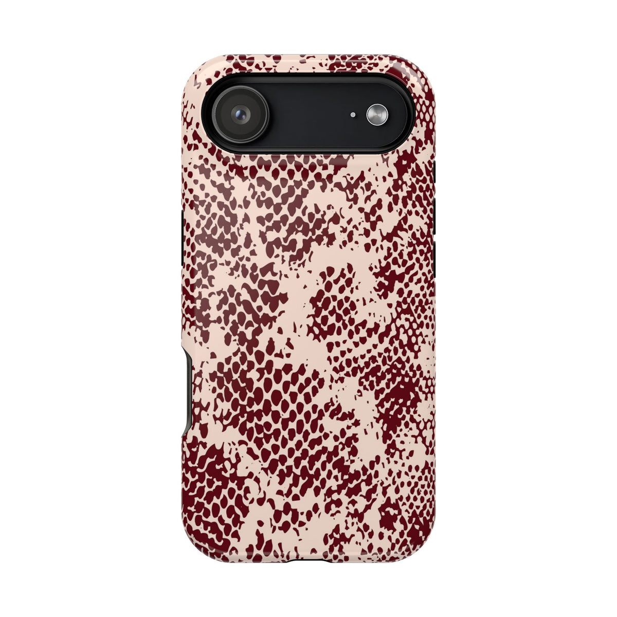 Burgundy Snake iPhone Case