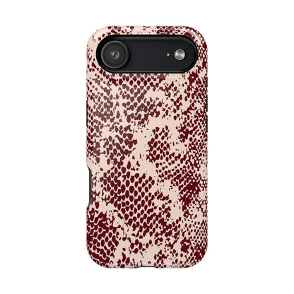 Burgundy Snake iPhone Case