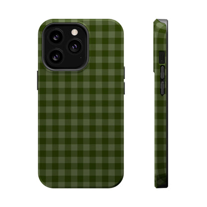 Green Gingham iPhone Case