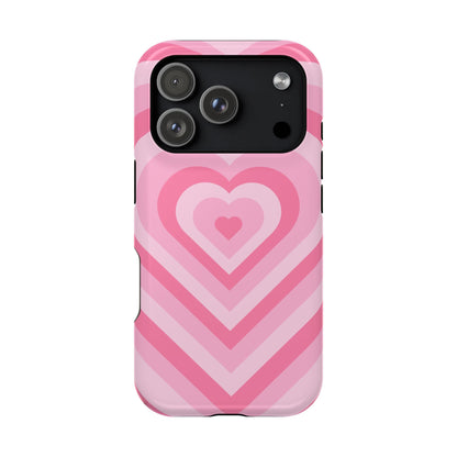 Pink Glowing Hearts iPhone Case
