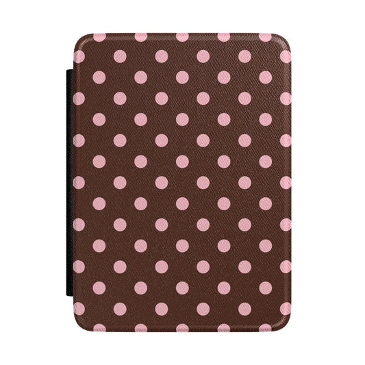 Pink Latte Polka Dots Kindle Case