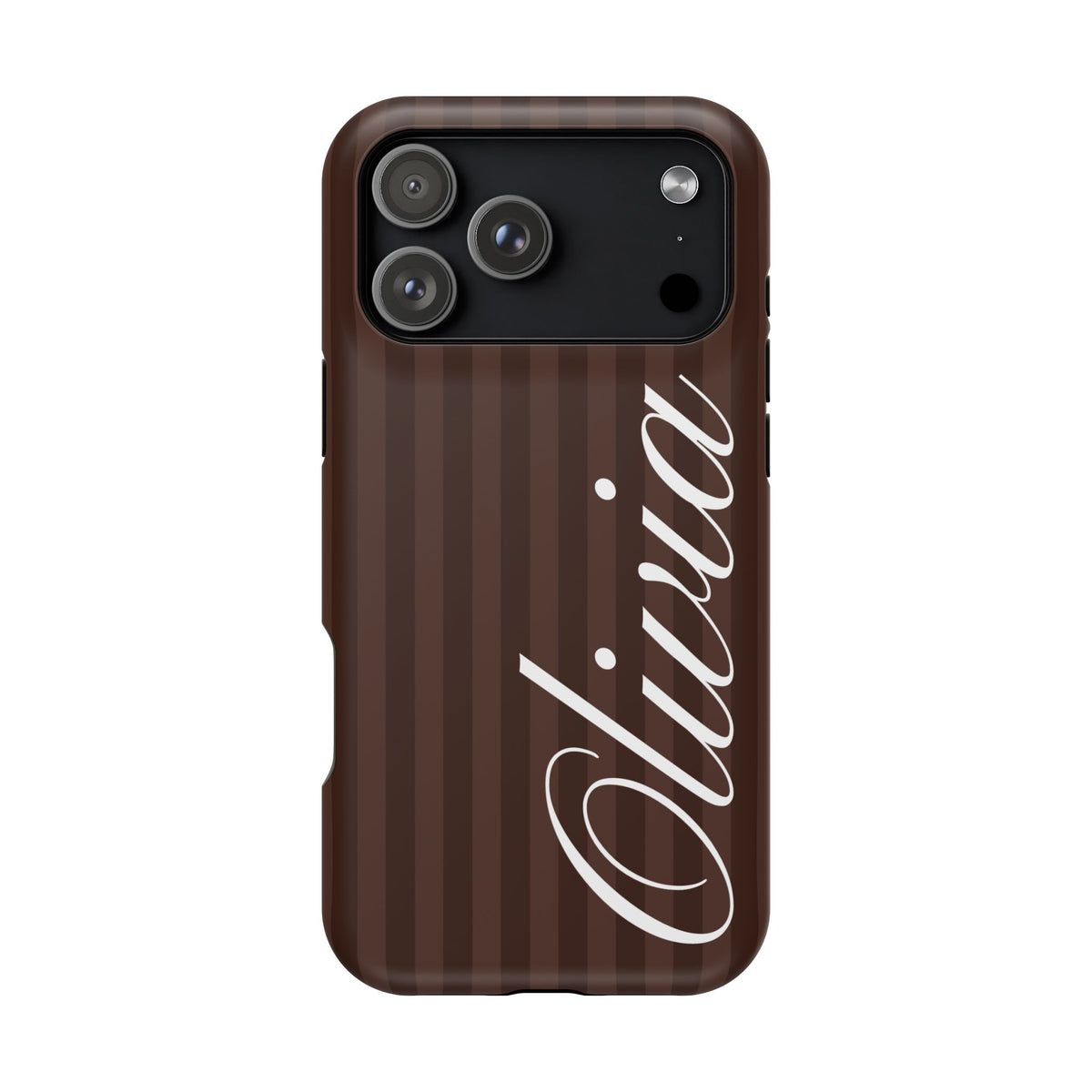 Custom Mocha Stripes iPhone Case