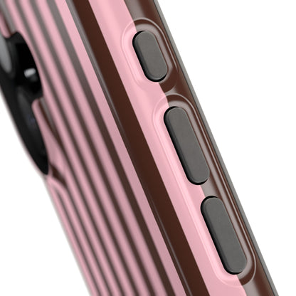 Pink Latte Stripes iPhone Case