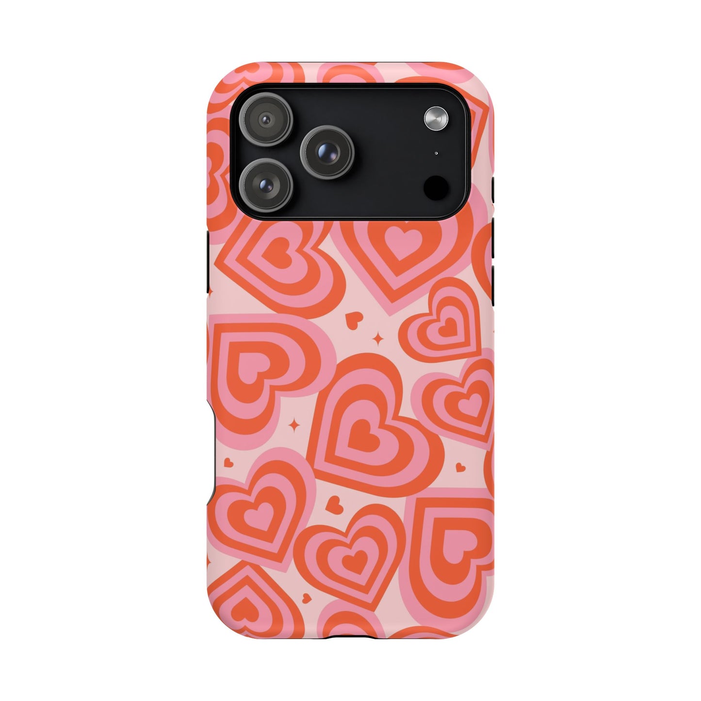 Pink & Red Hearts iPhone Case