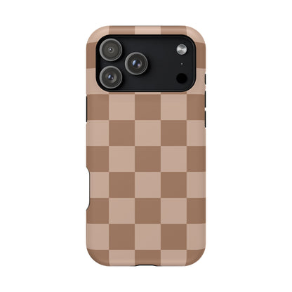 Toffee Checkered iPhone Case