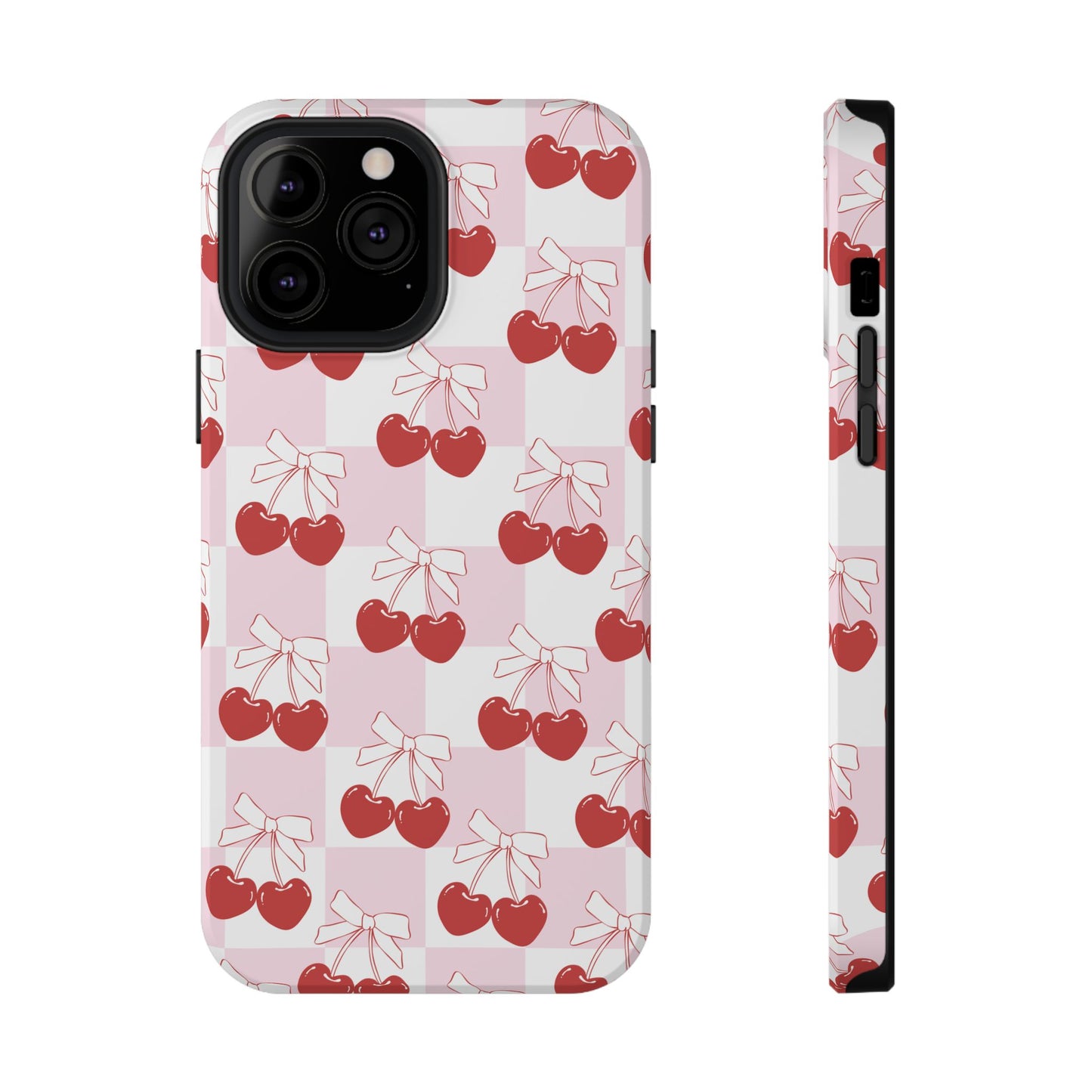 Cherry Bows Coquette iPhone Case